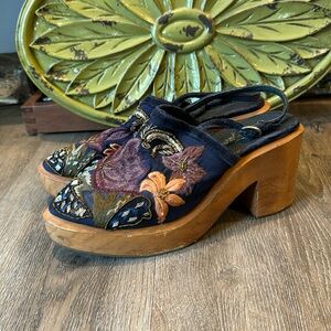Free People Cosmic Storm Beaded/Embroidered Clog